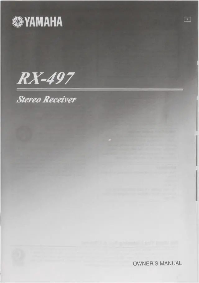 Alt view image 14 of 15 - YAMAHA RX-497 Stereo Natural Sound AM/FM Stereo Receiver