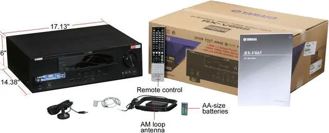 Alt view image 7 of 7 - YAMAHA RX-V665 7.2-Channel Digital Home Theater Receiver