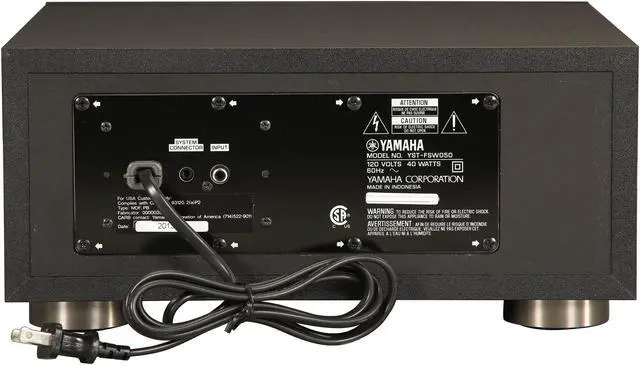 Alt view image 4 of 5 - YAMAHA YST-FSW050BL2 Advanced YST II & Down-Firing Active Design Subwoofer Single