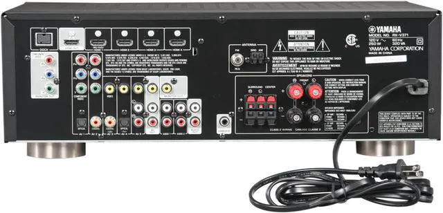 Alt view image 4 of 6 - YAMAHA RX-V371 5.1-Channel AV Receiver