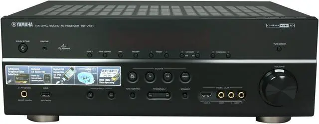 Alt view image 2 of 5 - YAMAHA RX-V671 7.1-Channel Network AV Receiver