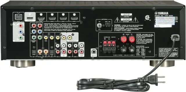 Alt view image 4 of 6 - YAMAHA HTR-3064BL 5.1-Channel AV Receiver