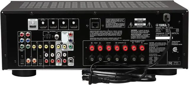 Alt view image 4 of 6 - YAMAHA RX-V573BL 7.1-Channel Network AV Receiver