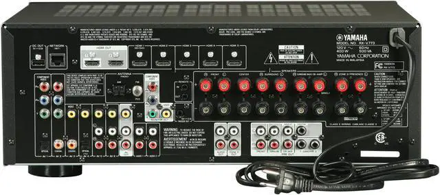 Alt view image 4 of 6 - YAMAHA RX-V773WABL 7-Channel AV Receiver with WiFi Adapter