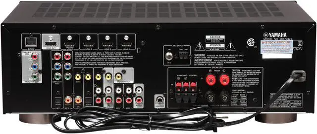 Alt view image 4 of 6 - YAMAHA RX-V371 3D 5.1-Channel AV Receiver