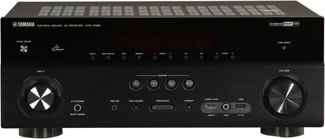 Alt view image 2 of 6 - Yamaha 7.2-Channel Dual Zone Receiver, HTR-7065