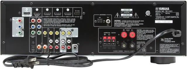 Alt view image 4 of 6 - Yamaha RX-V377 5.1 Channel AV Receiver