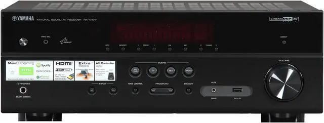 Alt view image 3 of 6 - Yamaha RX-V477 5.1 Channel Network AV Receiver