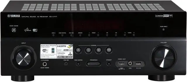 Alt view image 2 of 5 - Yamaha RX-V777BT 7.2-Channel Wi-Fi Network AV Receiver with Bluetooth adapter