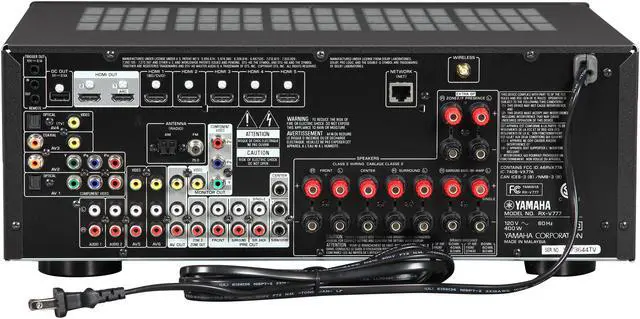 Alt view image 4 of 5 - Yamaha RX-V777BT 7.2-Channel Wi-Fi Network AV Receiver with Bluetooth adapter