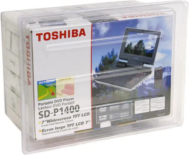 Alt view image 2 of 2 - TOSHIBA SD-P1400 Portable DVD Player W/ 7" Widescreen LCD