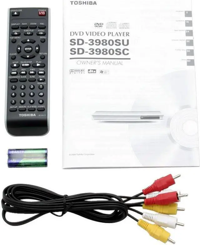 Alt view image 8 of 9 - TOSHIBA DVD Player SD-3980