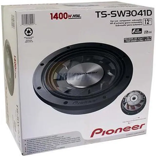 Alt view image 3 of 3 - Pioneer 12" 1400W Shallow Mount Subwoofer