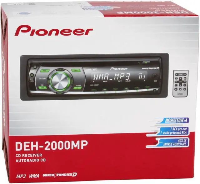 Alt view image 11 of 11 - Pioneer CD Receiver w/Remote Control and AUX Input