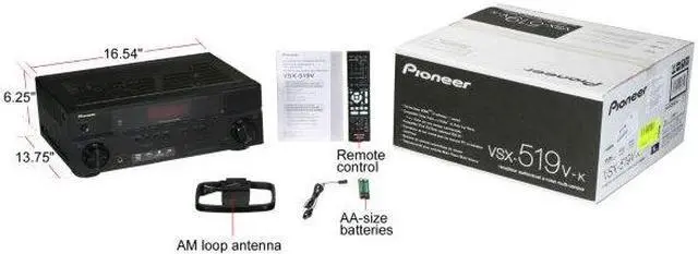 Alt view image 5 of 5 - Pioneer VSX-519V-K 5.1-Channel A/V Receiver