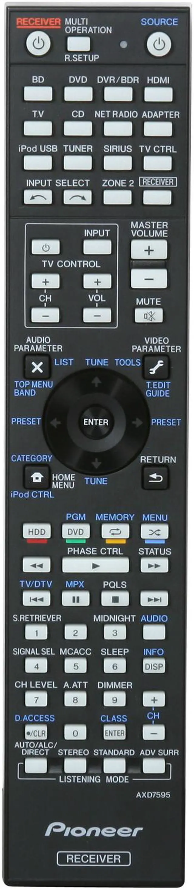 Alt view image 5 of 6 - Pioneer VSX-1020-K 7.1-Channel 3-D Ready A/V Receiver