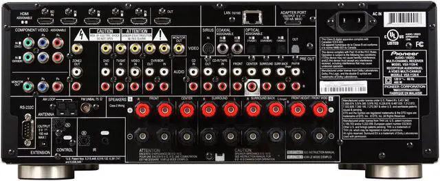 Alt view image 4 of 6 - Pioneer VSX-1120-K 7.1-Channel 3-D Ready A/V Receiver