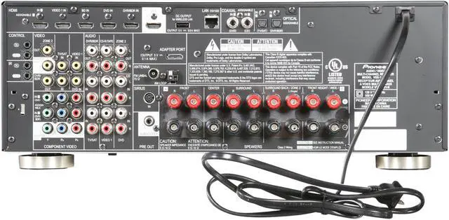 Alt view image 4 of 6 - Pioneer VSX-1021-K 7.1-Channel A/V Receiver