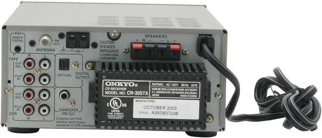 Alt view image 5 of 13 - ONKYO CD/Radio 1-Disc Changer Mini Audio System CS-210