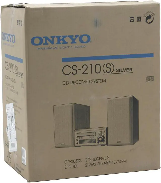 Alt view image 13 of 13 - ONKYO CD/Radio 1-Disc Changer Mini Audio System CS-210