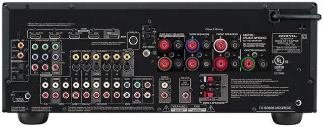 Alt view image 2 of 3 - ONKYO TX-SR606 7.1-Channel Black Home Theater Receiver