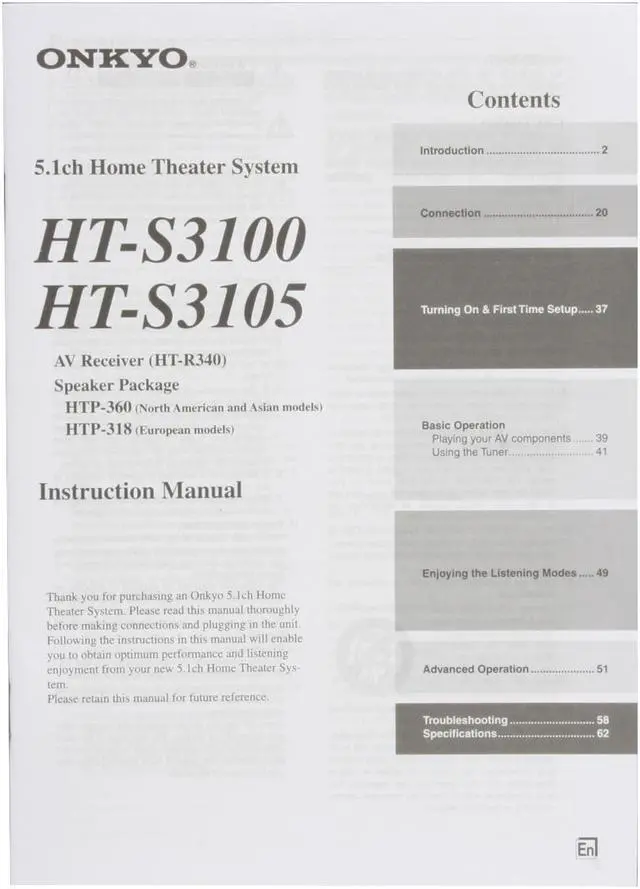 Alt view image 19 of 19 - ONKYO HT-S3100 Black 5.1 Channel Home Theater System