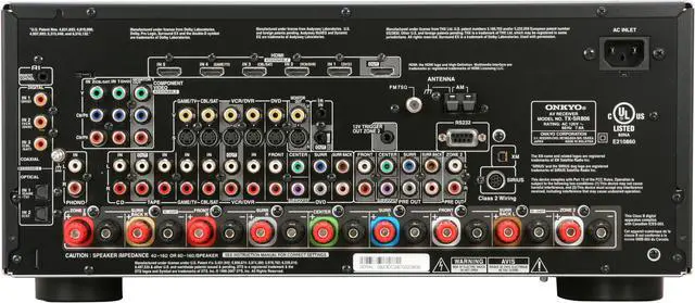 Alt view image 8 of 15 - ONKYO TXSR806 7.1-Channel THX Ultra 2 Plus Certified Black Home Theater Receiver