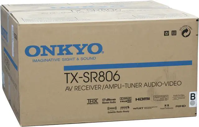 Alt view image 15 of 15 - ONKYO TXSR806 7.1-Channel THX Ultra 2 Plus Certified Black Home Theater Receiver