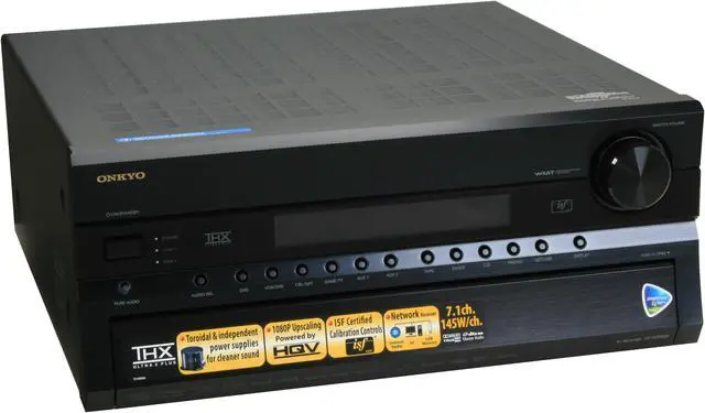 Alt view image 3 of 15 - ONKYO TXNR906 7.1-Channel Black Home Network Receiver