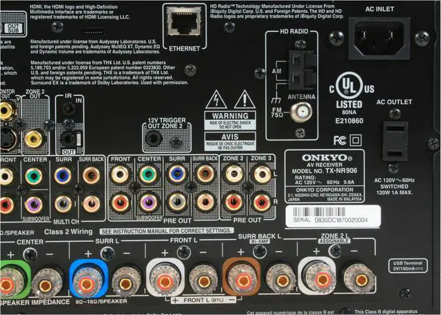 Alt view image 11 of 15 - ONKYO TXNR906 7.1-Channel Black Home Network Receiver