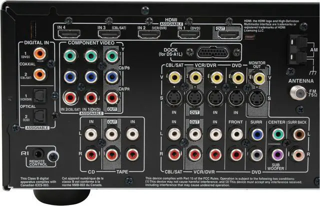 Alt view image 7 of 18 - ONKYO HT-S6100 Black 7.1 Channel Home Theater System W/iPod Dock
