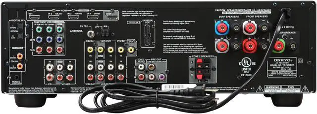 Alt view image 6 of 8 - ONKYO TX-SR507 5.1-Channel Black Home Theater Receiver