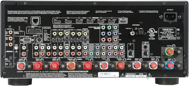 Alt view image 4 of 5 - ONKYO TX-NR807 7.2-Channel Black Home Theater Receiver