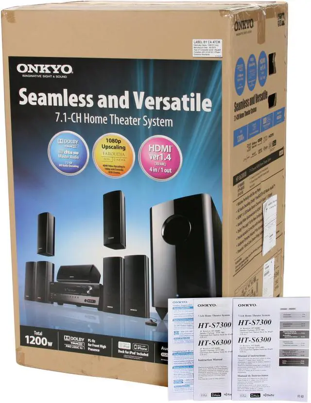 Alt view image 18 of 18 - ONKYO HT-S6300 7.1-Channel Home Theater System With iPod Dock