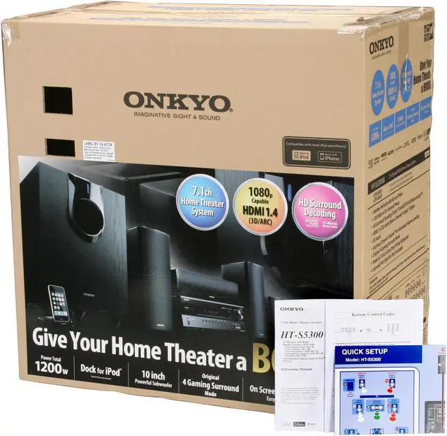 Alt view image 17 of 17 - ONKYO HT-S5300 Home Theater in a Box