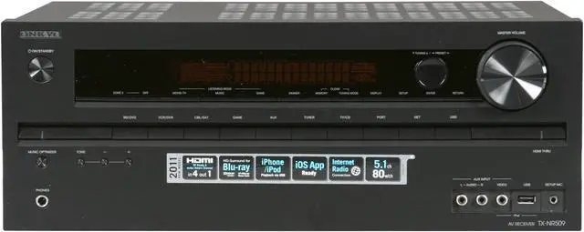 Alt view image 2 of 6 - ONKYO TX-NR509 5.1-Channel Network A/V Receiver