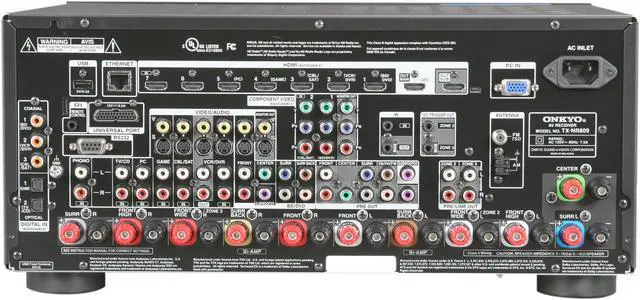 Alt view image 4 of 6 - ONKYO TX-NR809 7.2-Channel 3D Network A/V Receiver