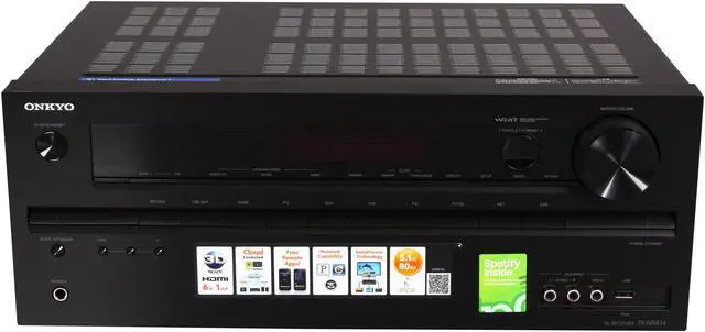 Alt view image 2 of 6 - ONKYO TX-NR414 5.1-Channel 3-D Ready Network A/V Receiver