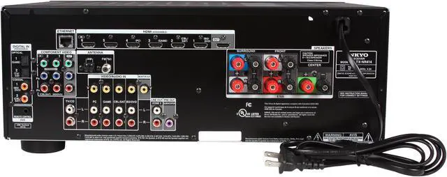 Alt view image 4 of 6 - ONKYO TX-NR414 5.1-Channel 3-D Ready Network A/V Receiver