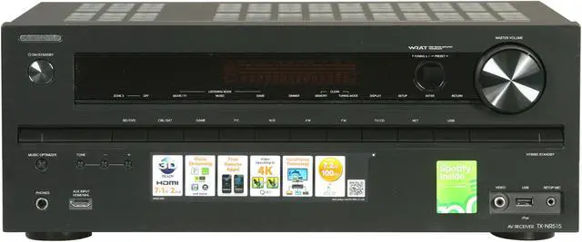 Alt view image 2 of 6 - ONKYO TX-NR515 7.2-Channel Network 3D Ready A/V Receiver