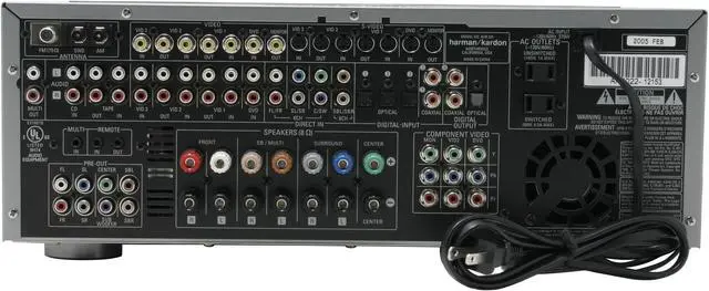 Alt view image 4 of 6 - Harman/Kardon AVR335 7.1-Channel 7 x 55 Watts Receiver