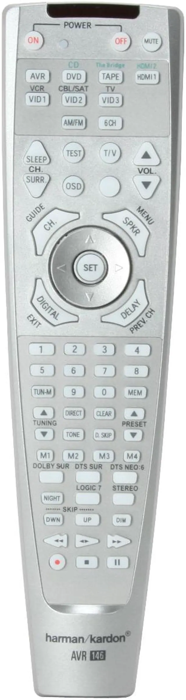 Alt view image 11 of 11 - Harman/Kardon AVR146 5.1-Channel A/V Receiver With HDMI Switching