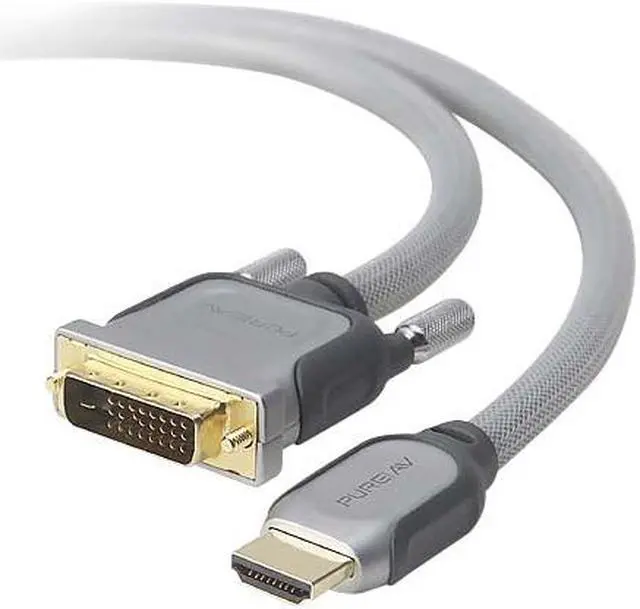 Main image of BELKIN PURE AV AV52400b08 8 ft. Grey HDMI to DVI Cables Male to Male - OEM