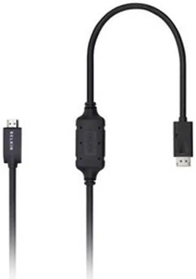 Alt view image 7 of 7 - Belkin F2CD001B03-E 3 ft. Black DisplayPort to HDMI® Cable Male to Male