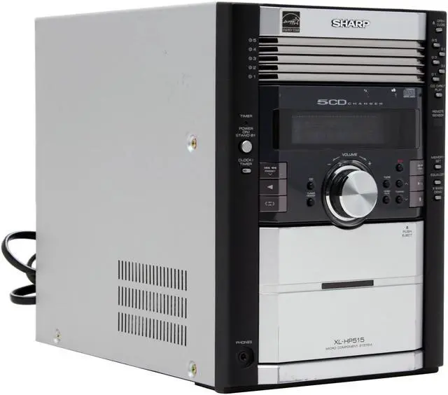 Alt view image 2 of 10 - SHARP CD/Radio 5-Disc Changer Shelf System XL-HP515