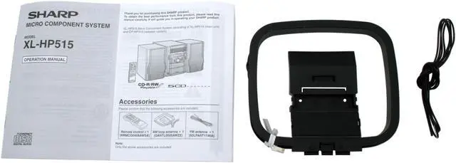 Alt view image 8 of 10 - SHARP CD/Radio 5-Disc Changer Shelf System XL-HP515