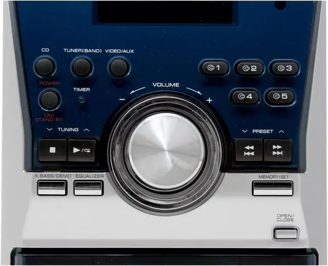 Alt view image 9 of 13 - SHARP CD/Radio 5-Disc Changer Shelf System XL-MP60