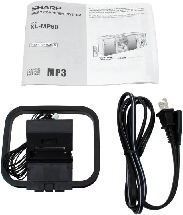 Alt view image 12 of 13 - SHARP CD/Radio 5-Disc Changer Shelf System XL-MP60