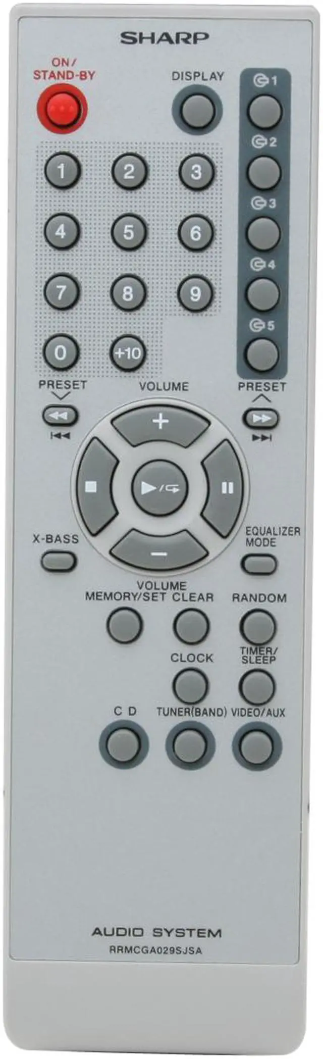 Alt view image 13 of 13 - SHARP CD/Radio 5-Disc Changer Shelf System XL-MP60