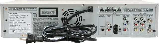 Alt view image 5 of 8 - Sharp DVD Recorder & VCR Combo DV-RW350U